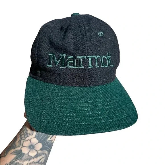 Marmot Green Gray Snap Back Baseball Hat Marmot safari hat green - Gem main image 4